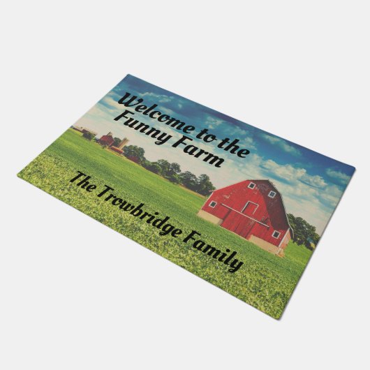 Funny Boerderij Gepersonaliseerd Deurklep Deurmat (Schuin)