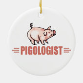 Funny Boerderij Pigs Keramisch Ornament (Achterkant)