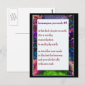 Funny Boerderij Poem Card #11 Briefkaart (Voorkant / Achterkant)