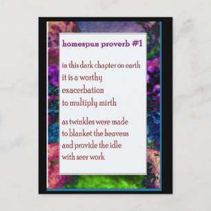 Funny Boerderij Poem Card #11 Briefkaart