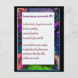 Funny Boerderij Poem Card #11 Briefkaart