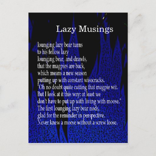 Funny Boerderij Poem Card #7 Briefkaart (Voorkant)