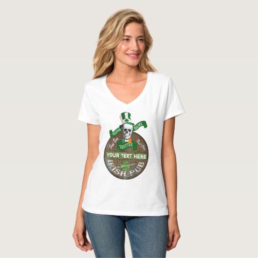 Funny bog trotter St Patricks T-shirt (Voorkant volledig)