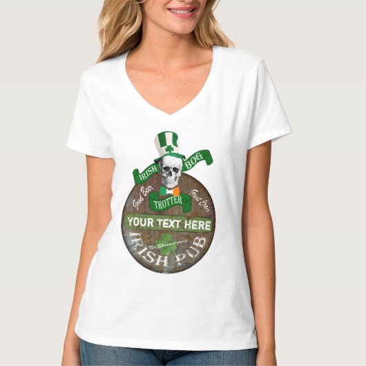 Funny bog trotter St Patricks T-shirt (Voorkant)