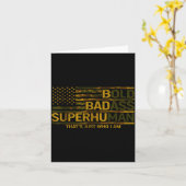 Funny Bold Bad Superhuman Fathers Day Gag Gift Gra Kaart (Gele Bloem)