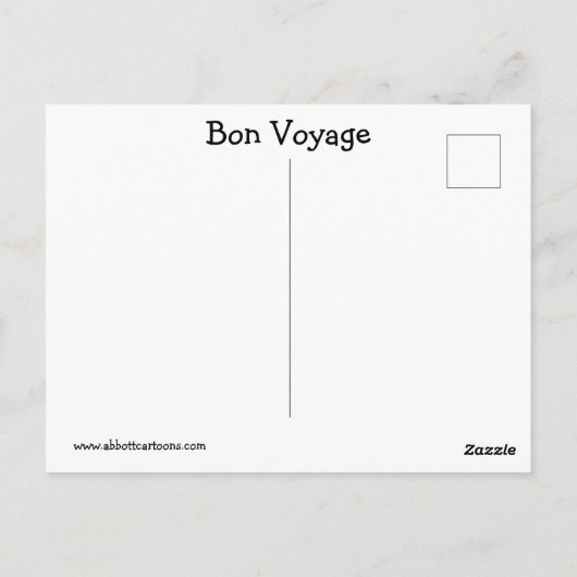 Funny Bon Voyage Briefkaart (Achterkant)