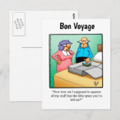 Funny Bon Voyage Humor Briefkaart (Voorkant / Achterkant)