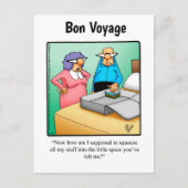 Funny Bon Voyage Humor Briefkaart (Voorkant)