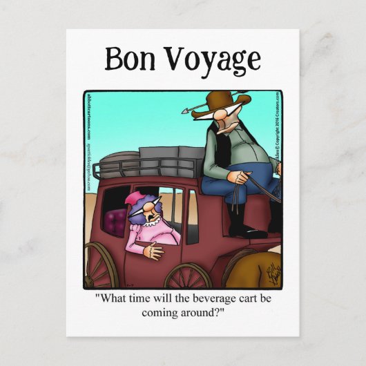 Funny Bon Voyage Humor Briefkaart (Voorkant)