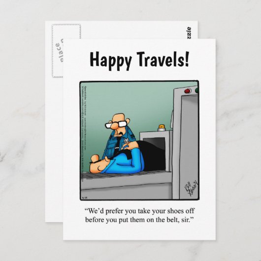 Funny Bon Voyage Humor Briefkaart (Voorkant / Achterkant)