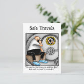 Funny Bon Voyage Humor Briefkaart (Staand voorkant)