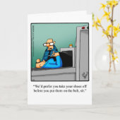 Funny Bon Voyage Humor Wenskaart Kaart (Gele Bloem)