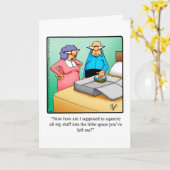 Funny Bon Voyage Humor Wenskaart Kaart (Gele Bloem)