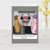 Funny Bon Voyage Humor Wenskaart Kaart (Gele Bloem)