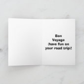 Funny Bon Voyage Road Trip Card Kaart (Binnen)