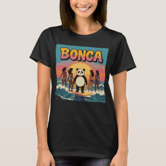 Funny Bonca Panda Love Surfing Squad Girls Surf  T-shirt