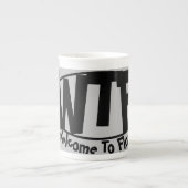 Funny Bone china mok "Welkom in Florida" (Voorkant)