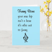 Funny Bone Een grappig gedicht voor je nieuwe heup Kaart (Gele Bloem)