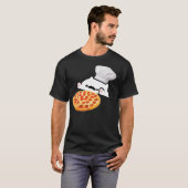 Funny Bongo Cat Pizza Chef Memes T-shirt (Voorkant volledig)