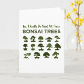 Funny Bonsai Tree Care Penjing Zen Gift Kaart (Gele Bloem)