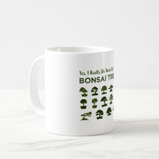 Funny Bonsai Tree Care Penjing Zen Gift Koffiemok (Voorkant links)