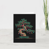 Funny Bonsai Tree Christmas Graphics Lights Lover  Kaart (Voorkant)