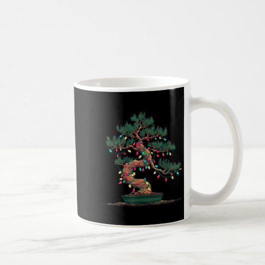 Funny Bonsai Tree Christmas Graphics Lights Lover  Koffiemok (Rechts)