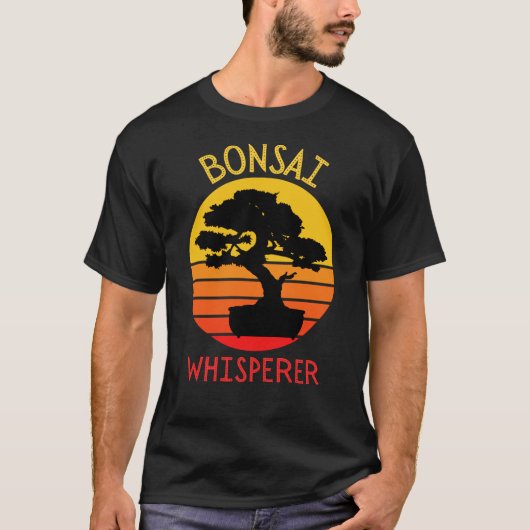Funny  Bonsai Tree Whisperer Japans Retro T-shirt (Voorkant)