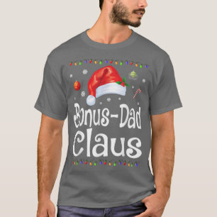 Funny Bonus Dad Claus kerstpyjama Santa Gif T-shirt