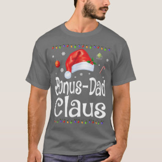 Funny Bonus Dad Claus kerstpyjama Santa Gif T-shirt