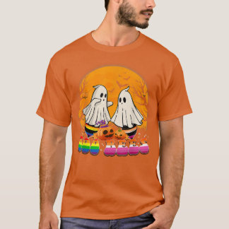 Funny Boo Bees Gay Lesbian Boo LGBT Halloween Kom T-shirt