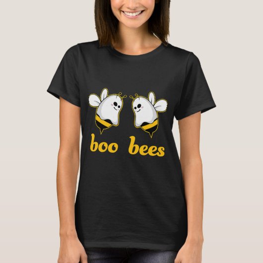 Funny Boo Bees Ghost Halloween Couple T-shirt (Voorkant)