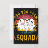 Funny Boo Crew Squad Nurse Halloween Nurses RN Kaart (Voorkant)
