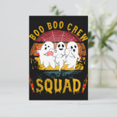 Funny Boo Crew Squad Nurse Halloween Nurses RN Kaart (Staand voorkant)