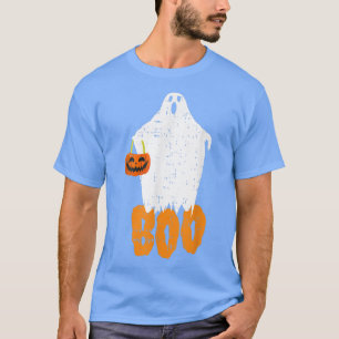 Funny Boo Ghost Pumpkin Halloween Costume Women Ki T-shirt