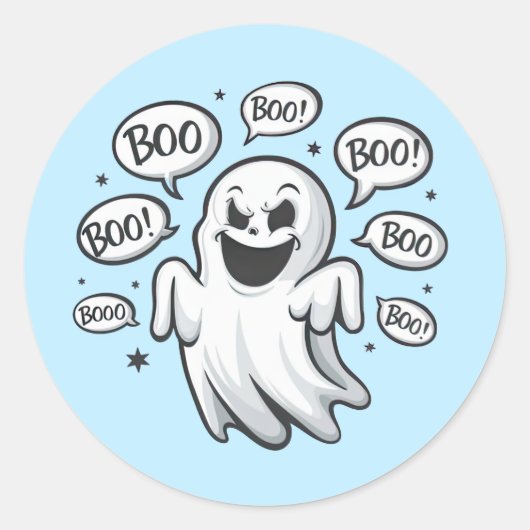 Funny Boo Ghost Sticker Set (Voorkant)