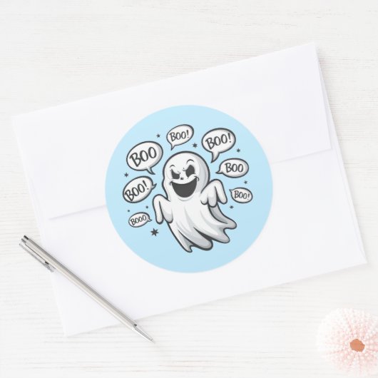 Funny Boo Ghost Sticker Set (Envelop)