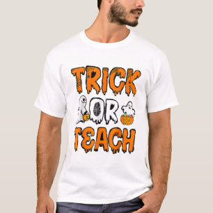 Funny Boo Ghost Trick of Teach Ghost Teacher Hallo T-shirt
