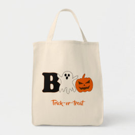 Funny Boo Halloween Canvas tas