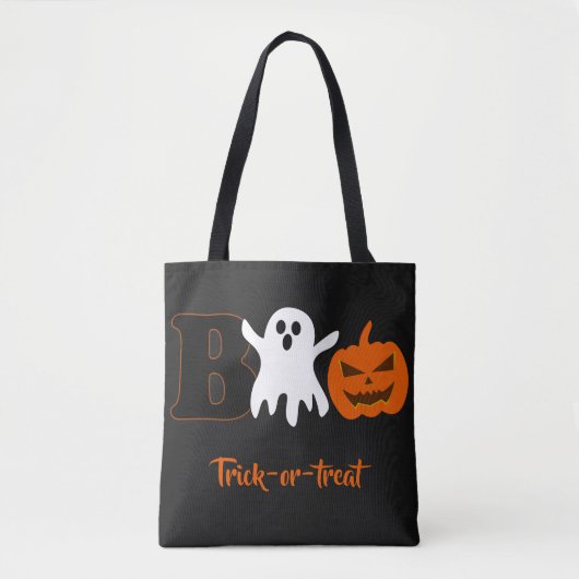 Funny Boo Halloween Canvas tas (Voorkant)