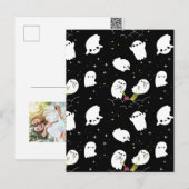 Funny Boo Halloween Ghost Adventure Treasure Hunt Feestdagenkaart (Voorkant / Achterkant)