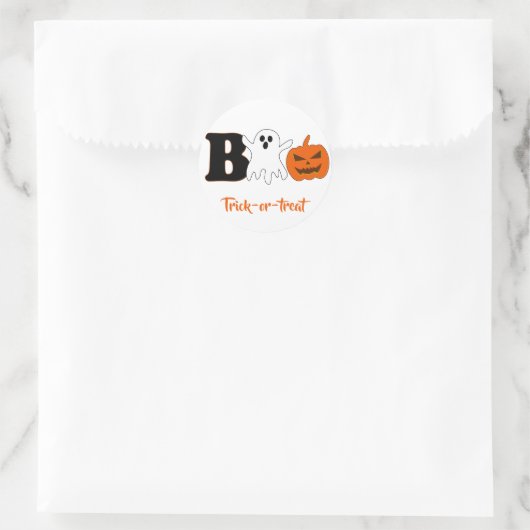 Funny Boo Halloween Sticker (Tas)