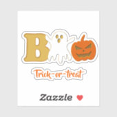 Funny Boo Halloween Vinyl Sticker (Vel)