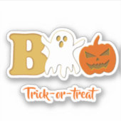 Funny Boo Halloween Vinyl Sticker (Voorkant)