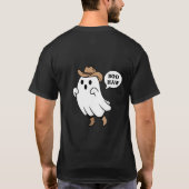 Funny "Boo Haw" Cute Cowboy Ghost Pun T-shirt (Achterkant)