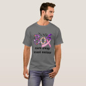 Funny Boo Scare Away Breast Cancer Halloween Boo P T-shirt (Voorkant volledig)