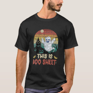 Funny Boo Sheet  Ghost Scary Halloween Spoo T-shirt