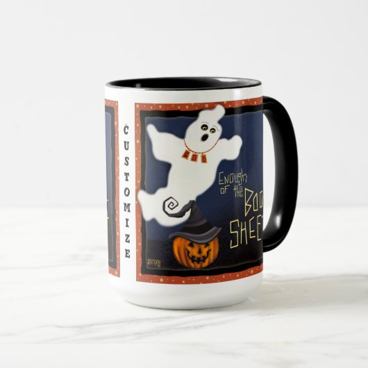 Funny Boo Sheet Leuke Ghost Mok (Voorkant rechts)