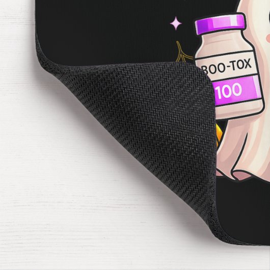 Funny Boo Tox Aesthetic Nurse Ghost Skull Pumpkin  Muismat (Hoek)