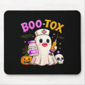 Funny Boo Tox Aesthetic Nurse Ghost Skull Pumpkin  Muismat (Voorkant)